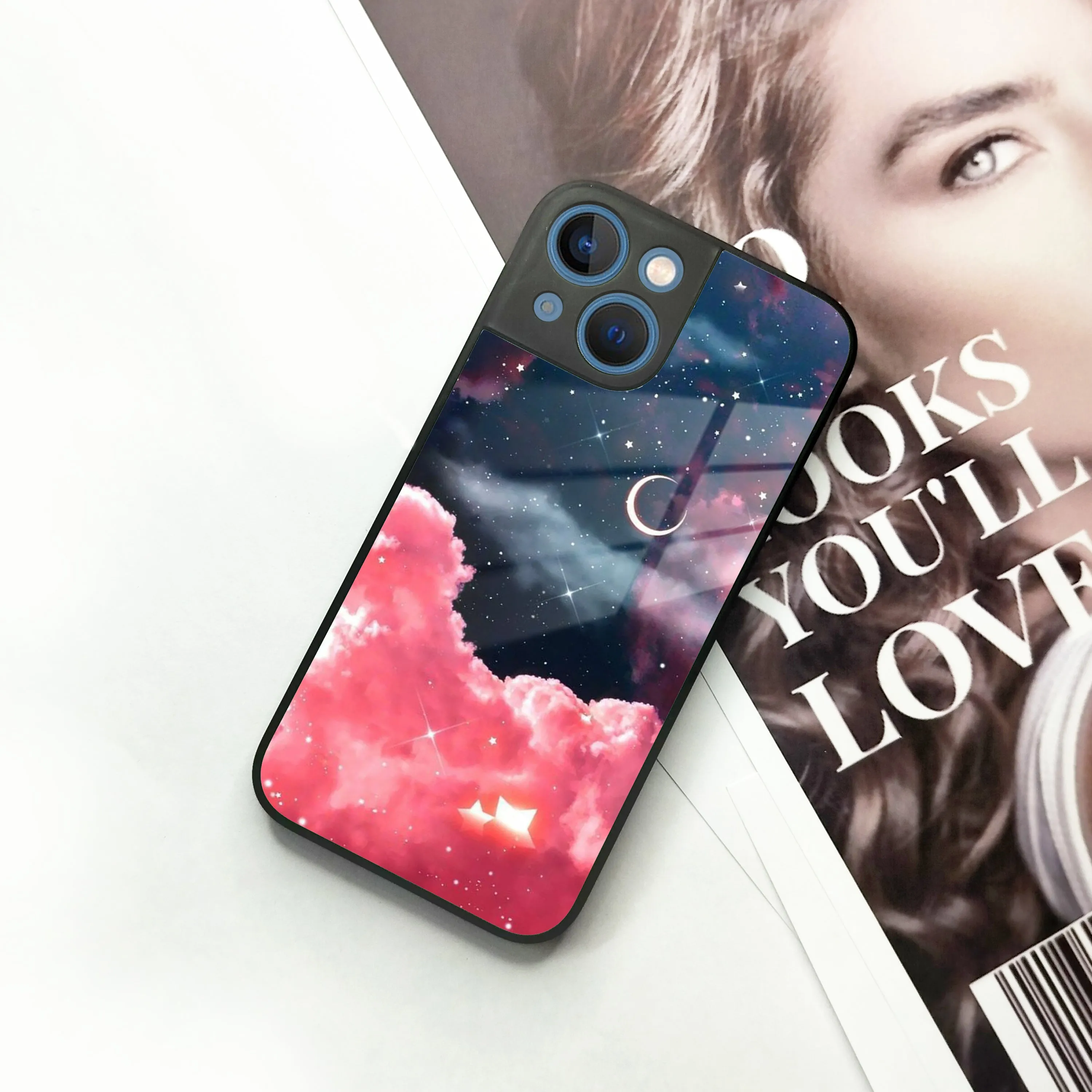 Aesthetic Cloud Glass Case Cover For iPhone